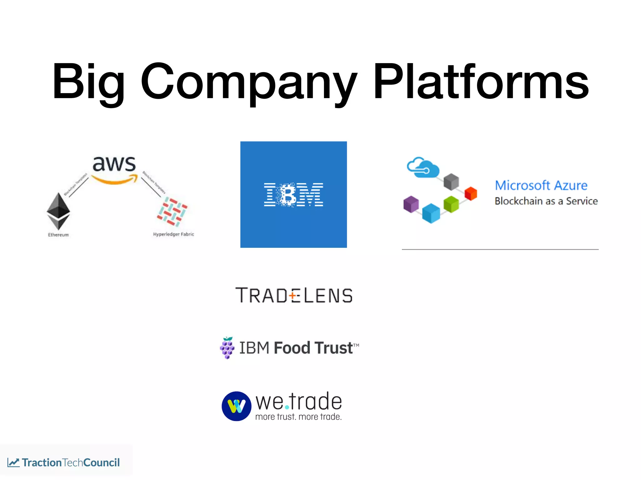 Big Company Platforms
 