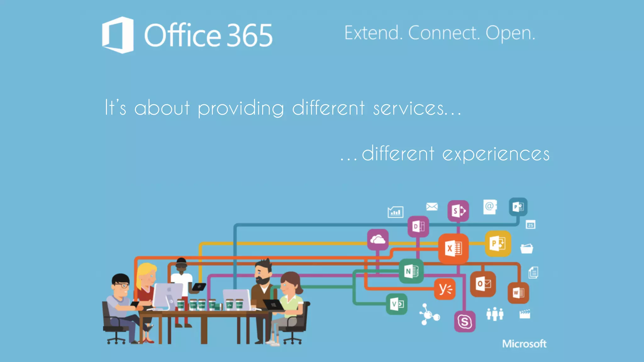 It’s about providing different services…
…different experiences
 