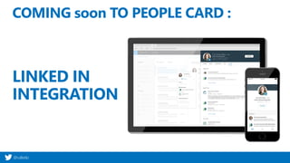 @valleelp
COMING soon TO PEOPLE CARD :
LINKED IN
INTEGRATION
 
