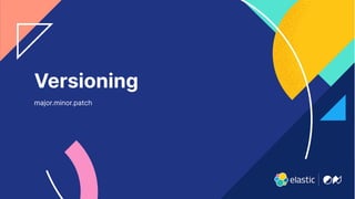 15
Versioning
major.minor.patch
 