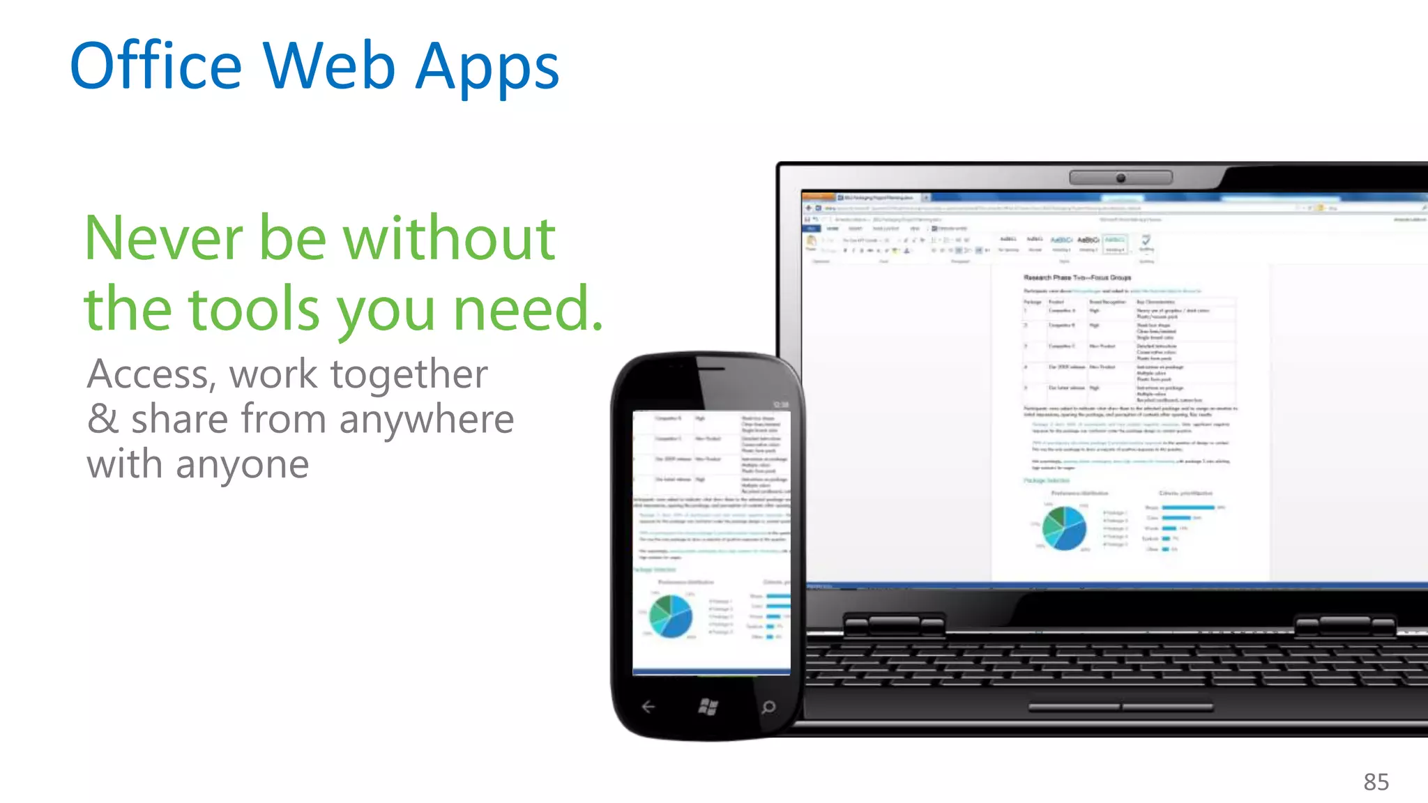 Office Web Apps Access, work together & share from anywhere with anyone 