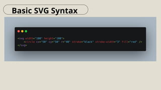 Basic SVG Syntax
 