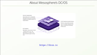 About Mesosphere’s DC/OS https://dcos.io 