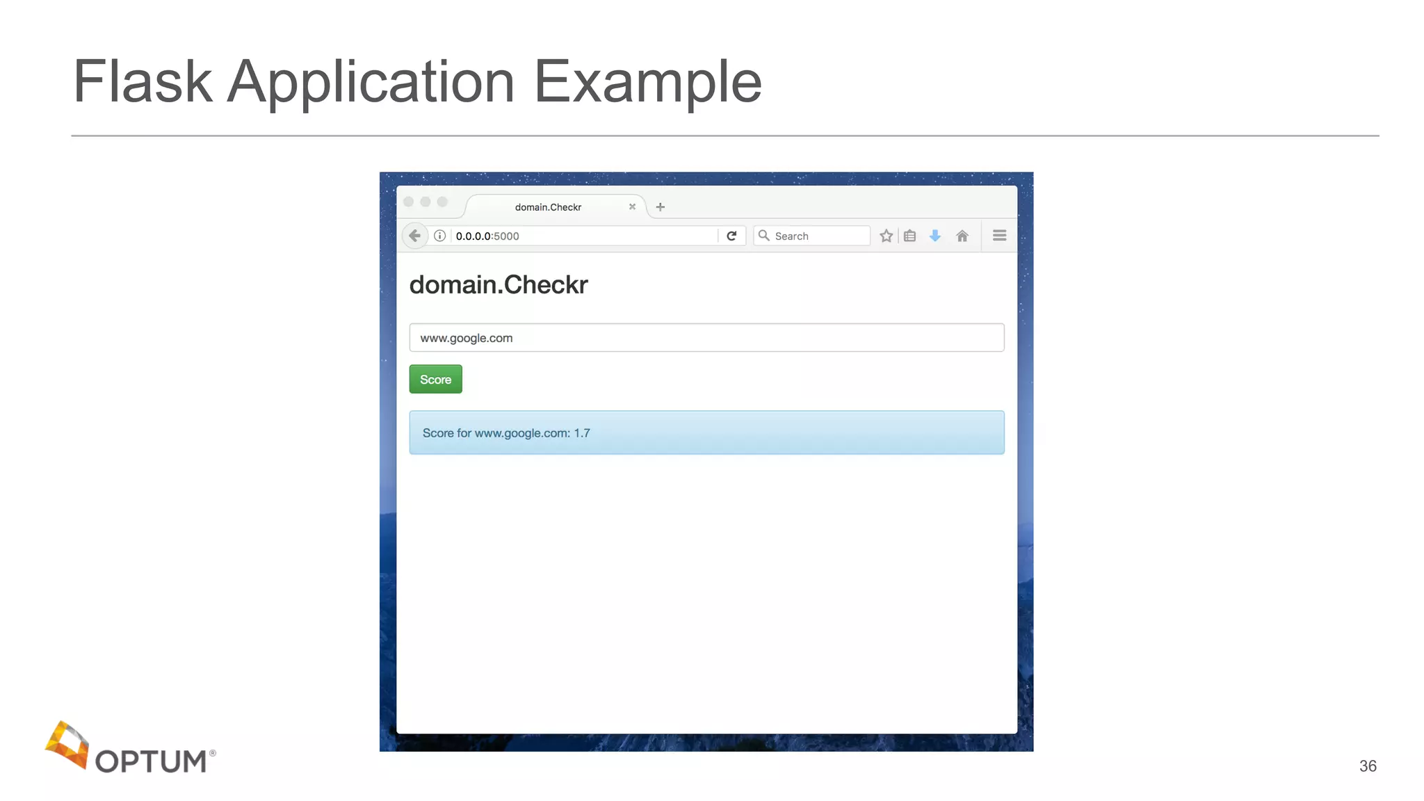 Flask Application Example
36
 