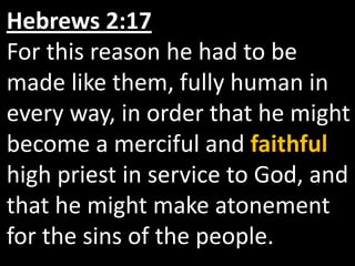 The WORKS of JesusHis work of REDEMPTIONHis work of PRESERVATIONNot only does Jesus SAVE us (redemption), He also KEEPS us (preservation)