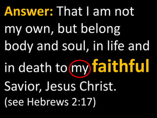 What one word does the catechism use to describe the character of Jesus? 