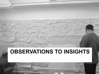 OBSERVATIONS TO INSIGHTS 
 