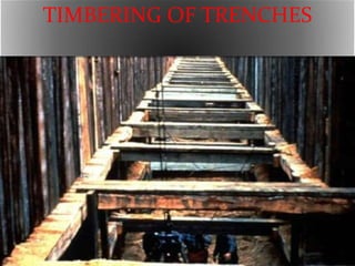 Timbering
13/10/2016
Advance construction technology
14
TIMBERING OF TRENCHES
 
