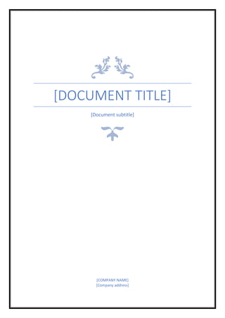[DOCUMENT TITLE]
[Document subtitle]
[COMPANY NAME]
[Company address]
 