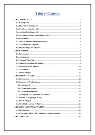 Excavation Report.pdf Deep excavation report | PDF
