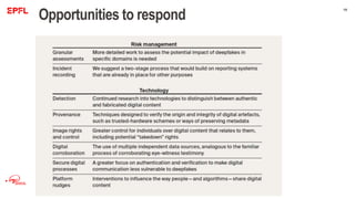 Forged authenticity: the case of deepfakes | PPTX
