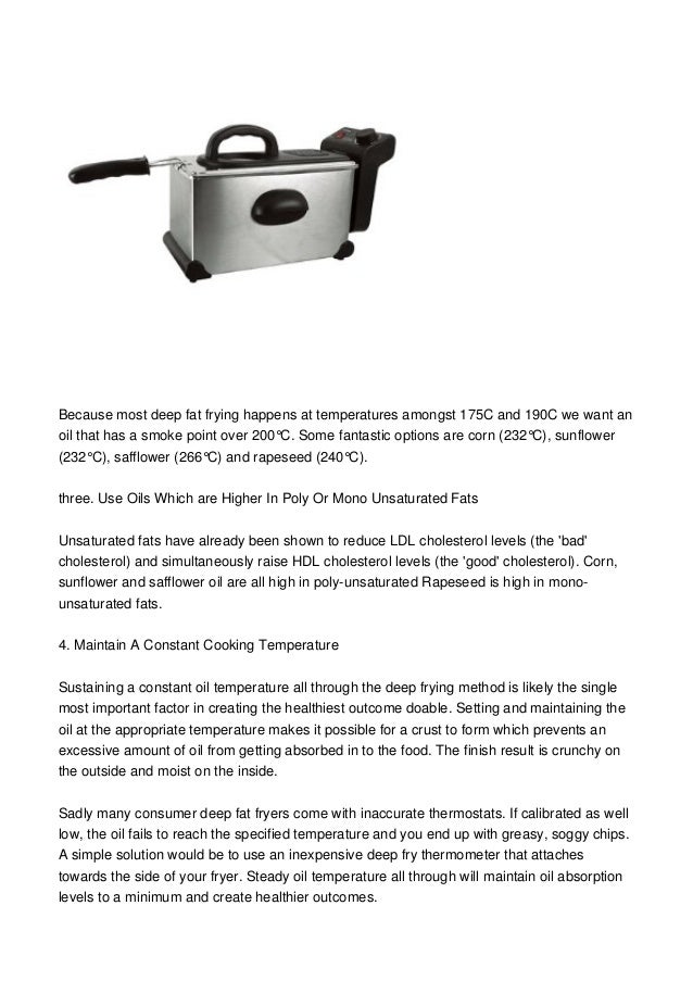 Deep Fat Fryer Guide 5 Strategies For Healthier Fried Meals