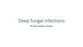 Deep fungal infections
Dr. Rahul pratap s chouhan
 