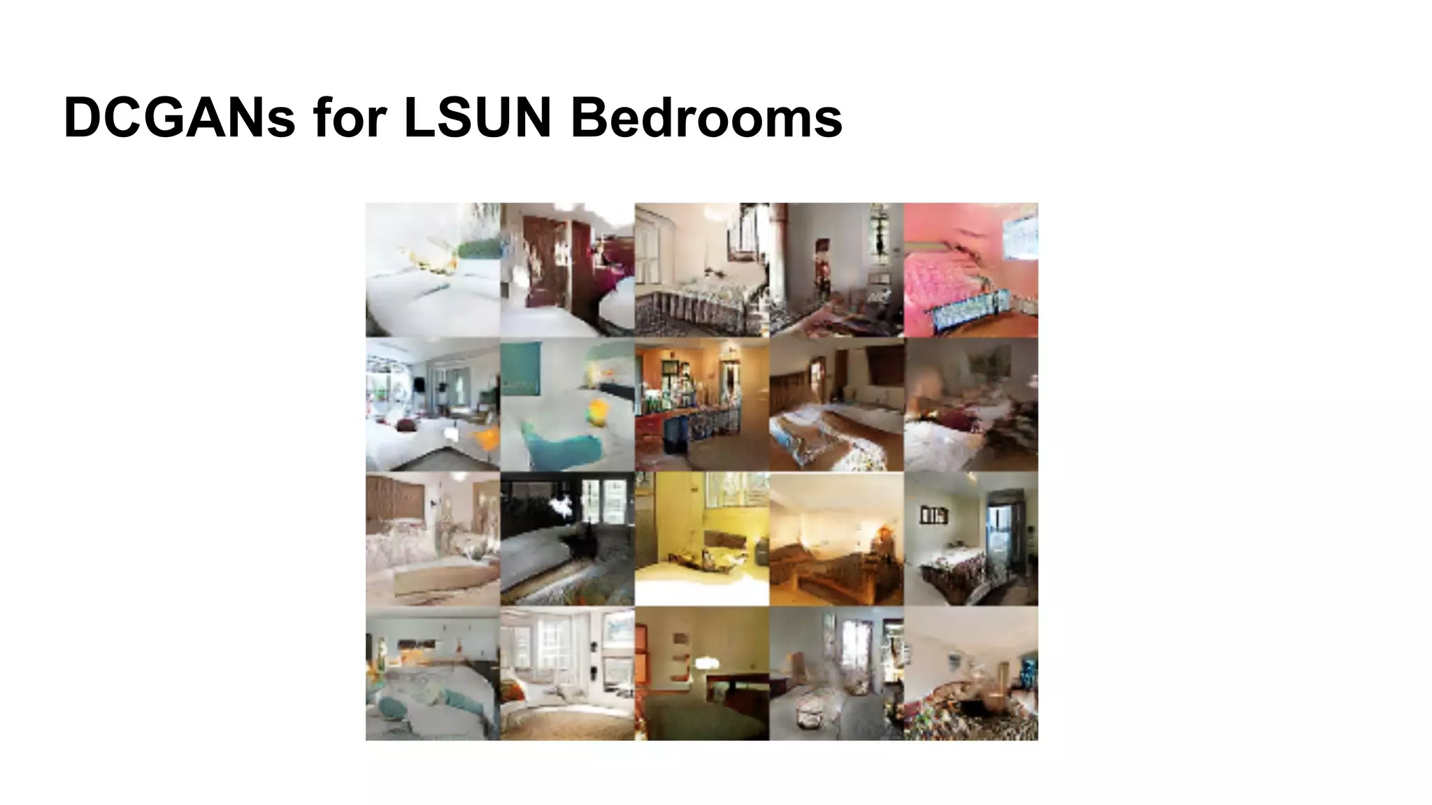 DCGANs for LSUN Bedrooms
 