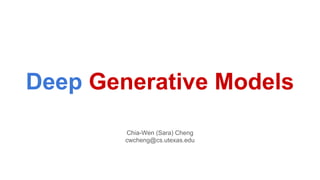 Deep Generative Models | PDF