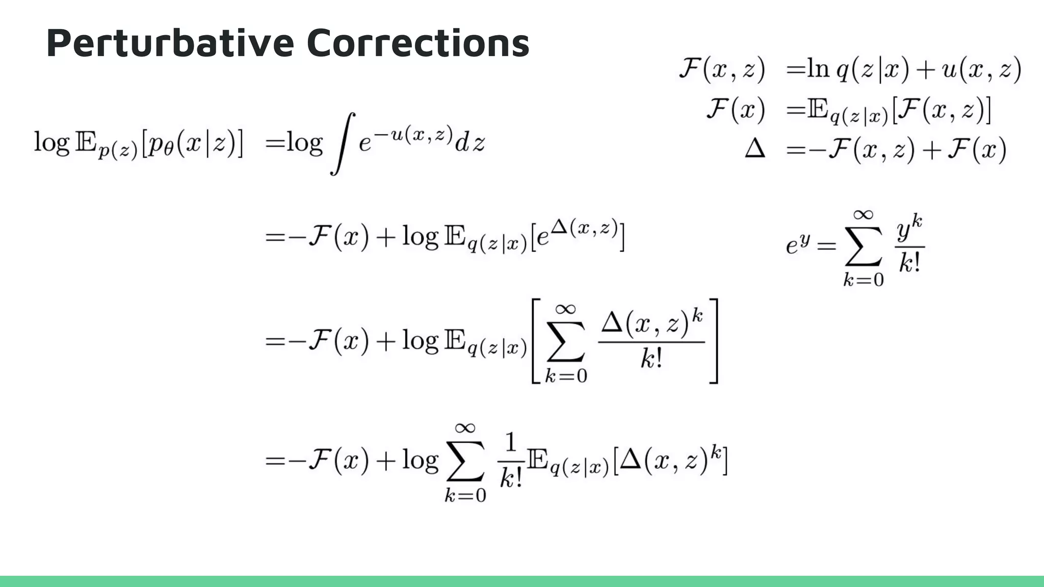 Perturbative Corrections
 