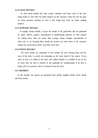 Deepika jewel order processing system | DOC