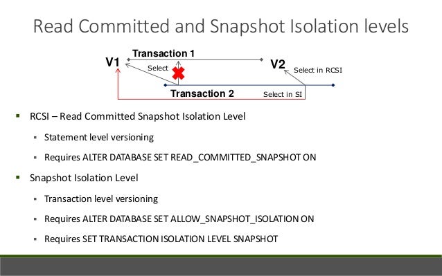 read committed isolation read committed isolation