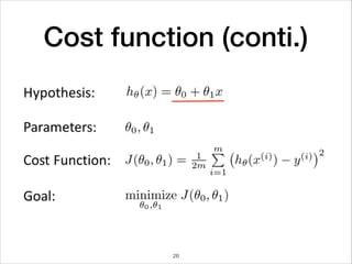 Cost function (conti.)
26
 