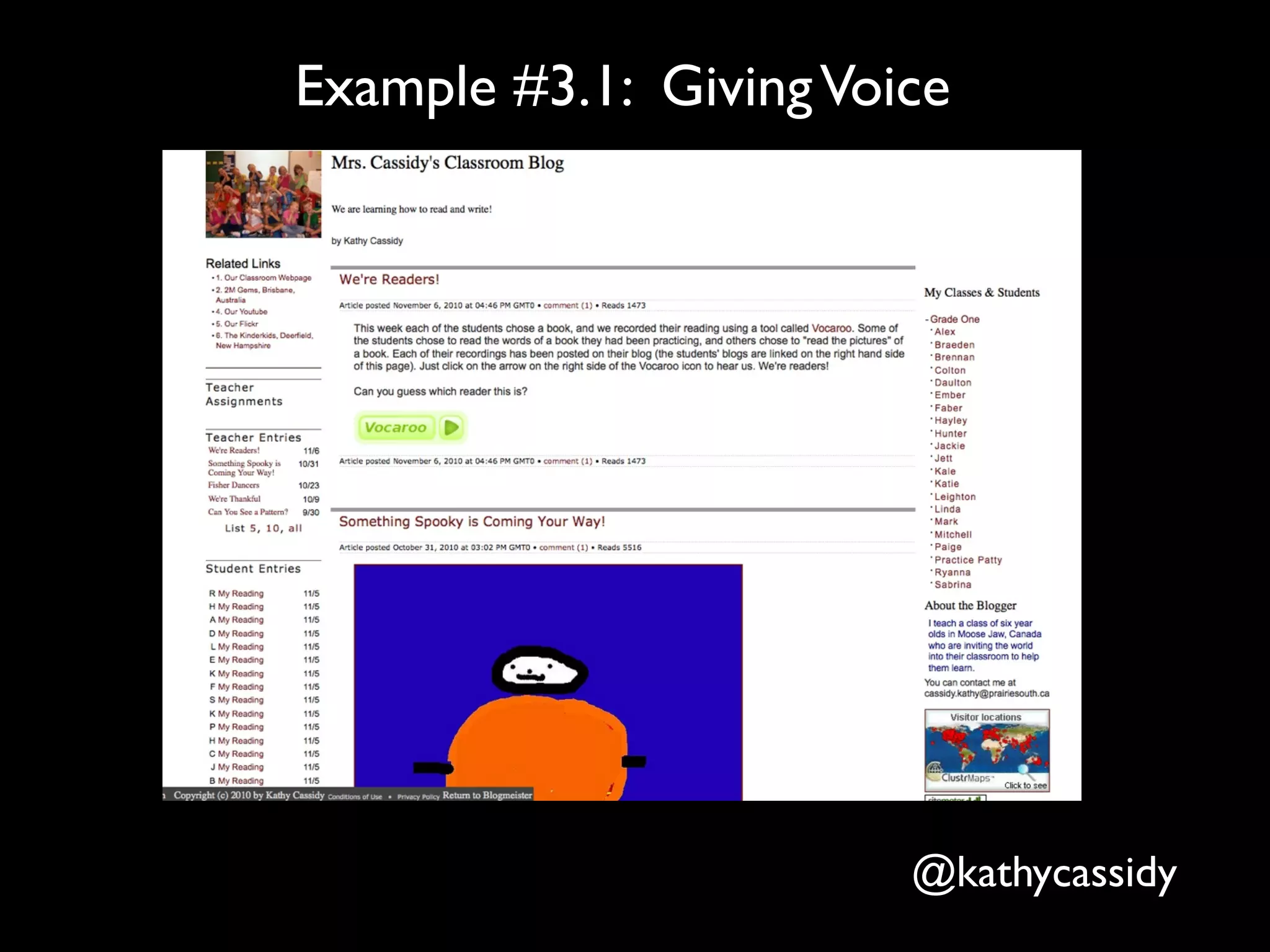 Example #3.1: Giving Voice




                        @kathycassidy
 