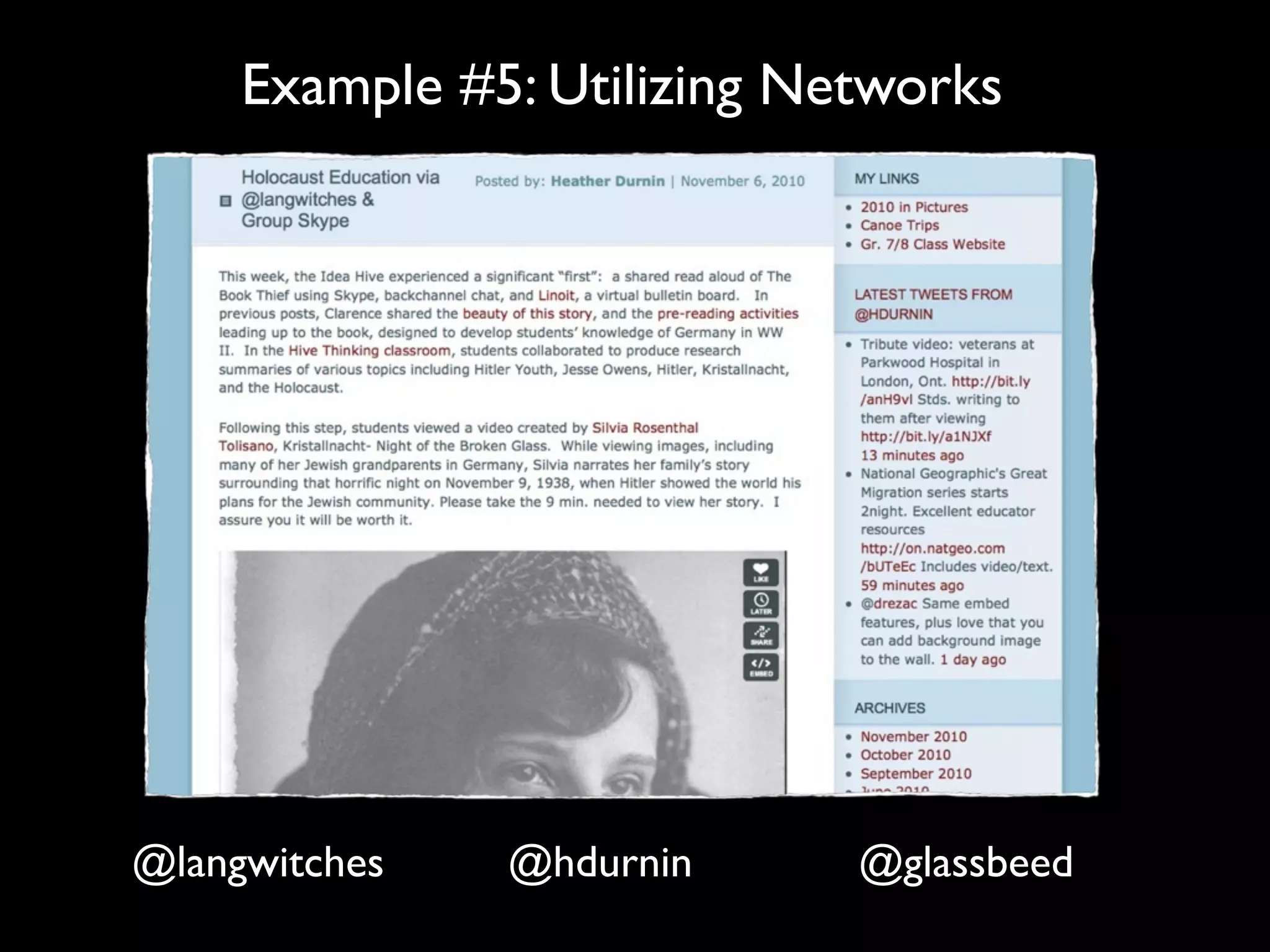 Example #5: Utilizing Networks




@langwitches   @hdurnin      @glassbeed
 