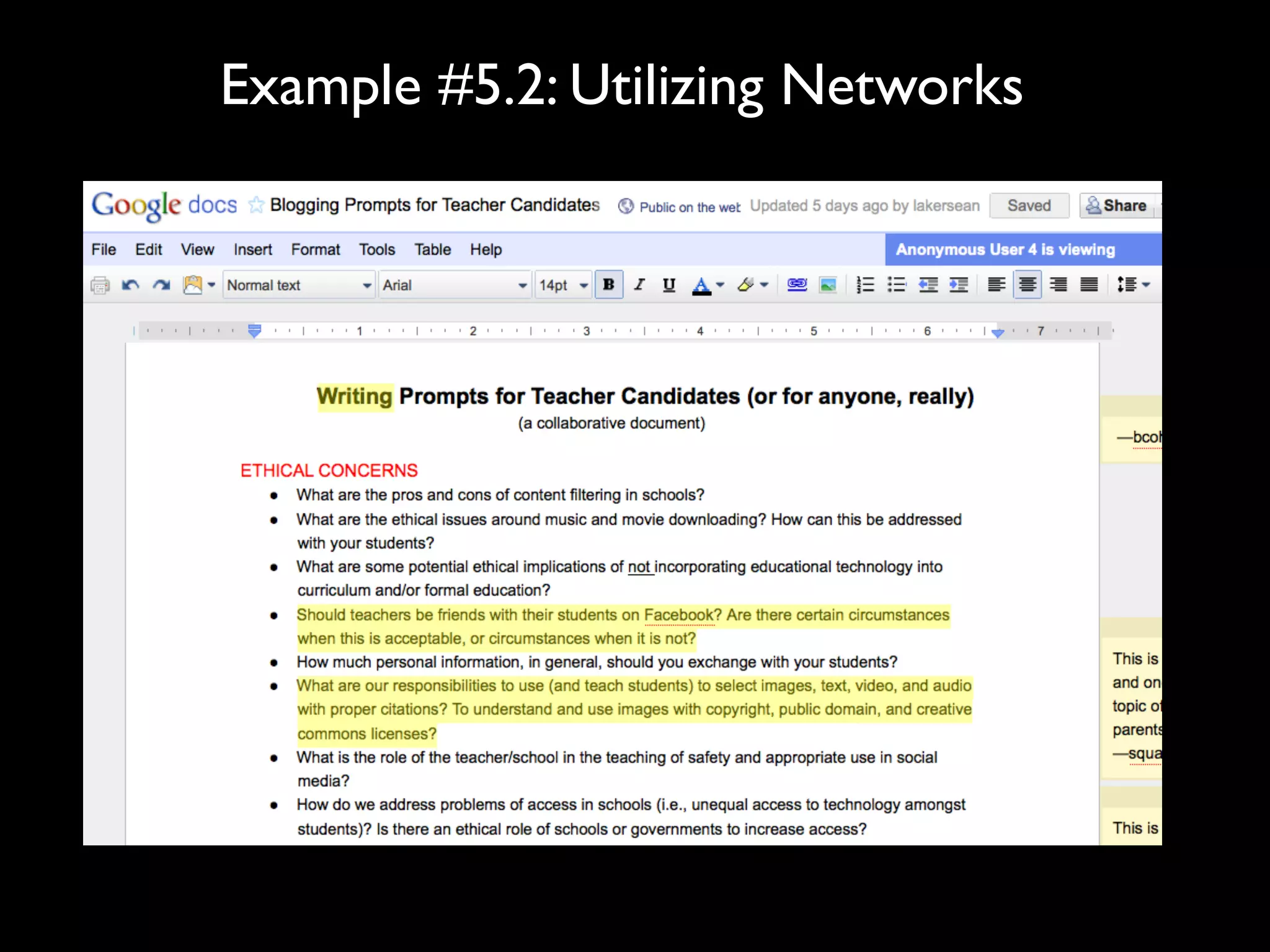 Example #5.2: Utilizing Networks
 