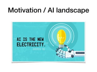 Motivation / AI landscape
 