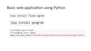 Basic web application using Python
 
