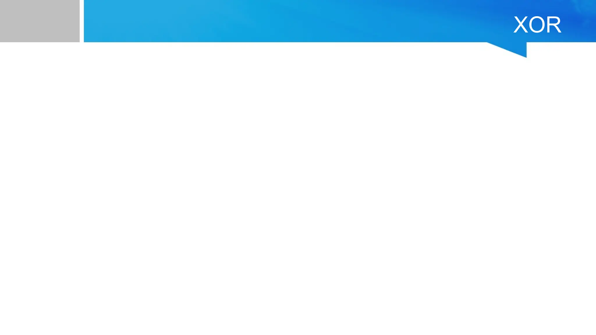 XOR 