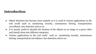 Deep learning based object detection | PPT