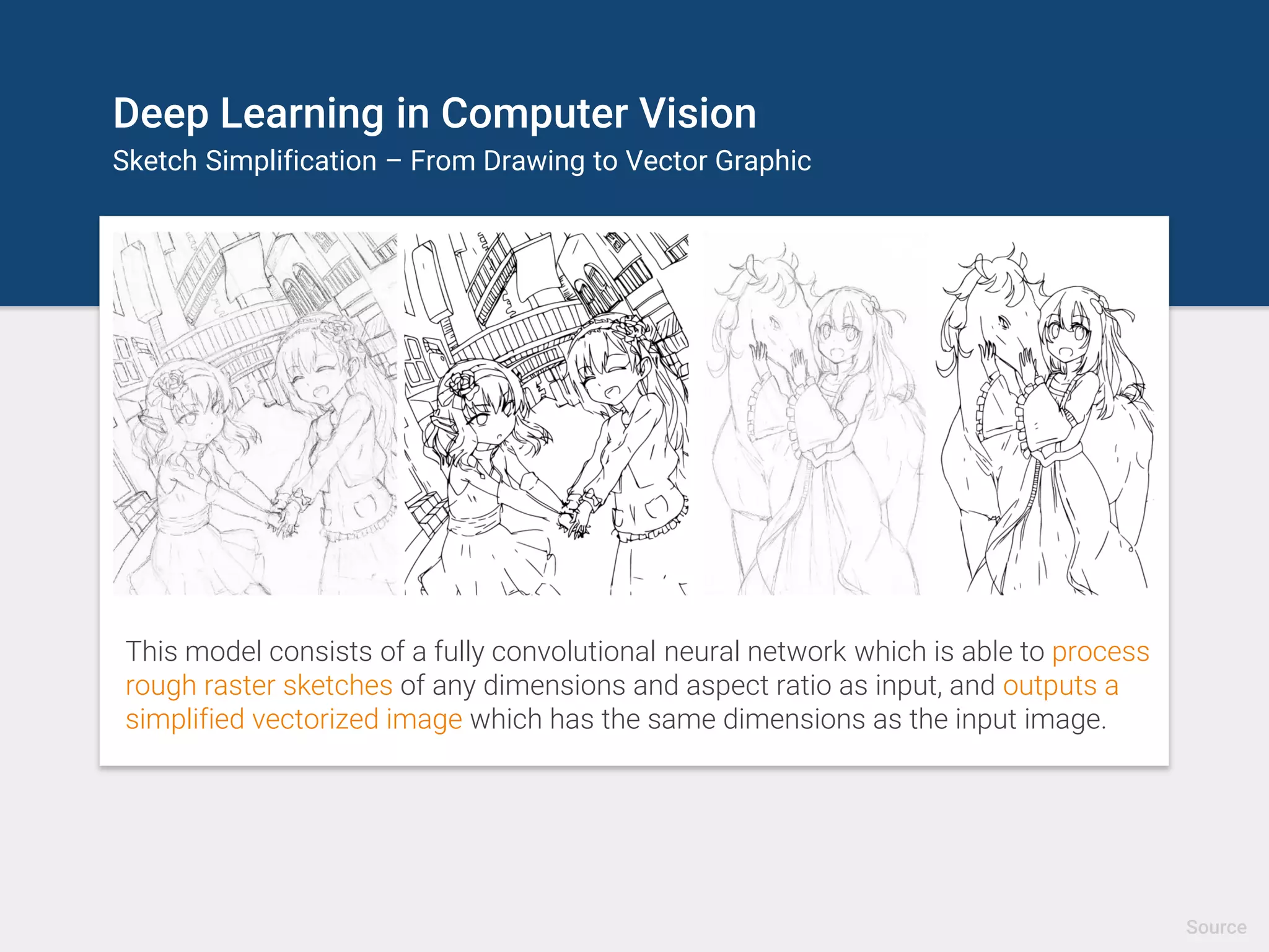 Deep Learning in Computer Vision
Image Transformation – Adding features
Source
Performs high-level semantic transformations on images like "make
older/younger", "make bespectacled", "add smile“.
 