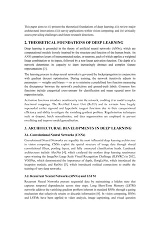 Deep Learning Foundations, Advances, and Vision Computing Applications ...