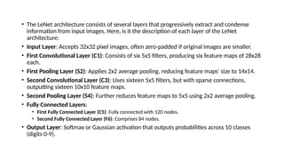 Le Net Deep Learning Deep Learning Convolutional neural network architectures | PPTX