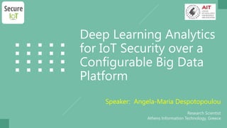Deep Learning Analytics
for IoT Security over a
Configurable Big Data
Platform
Speaker: Angela-Maria Despotopoulou
Research Scientist
Athens Information Technology, Greece
 