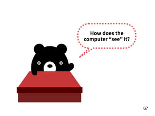 !67
How does the
computer “see” it?
 