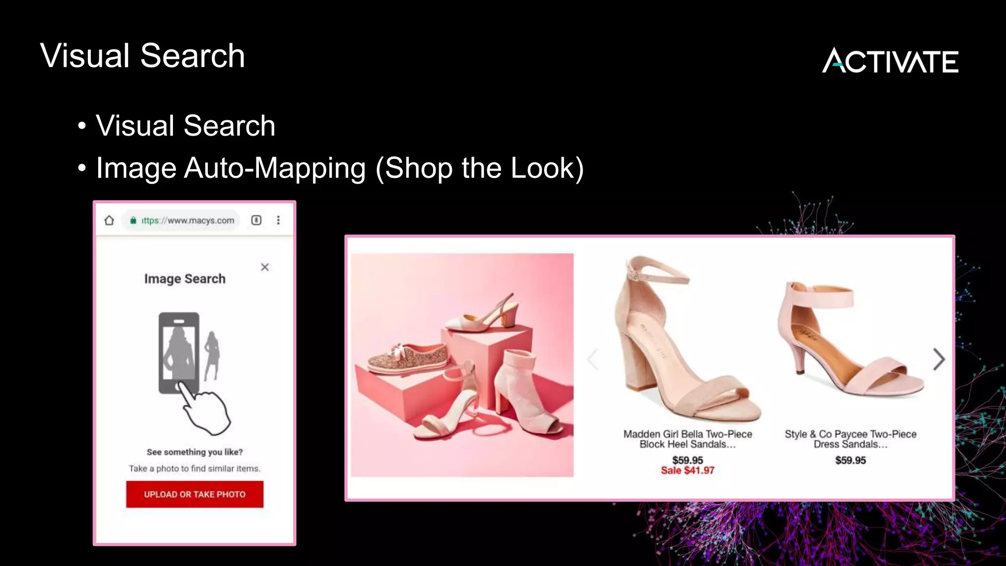 Visual Search
• Visual Search
• Image Auto-Mapping (Shop the Look)
 