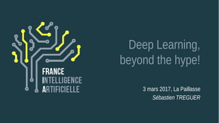 Deep Learning,
beyond the hype!
3 mars 2017, La Paillasse
Sébastien TREGUER
 