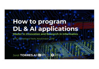 How to program DL & AI applications | PDF
