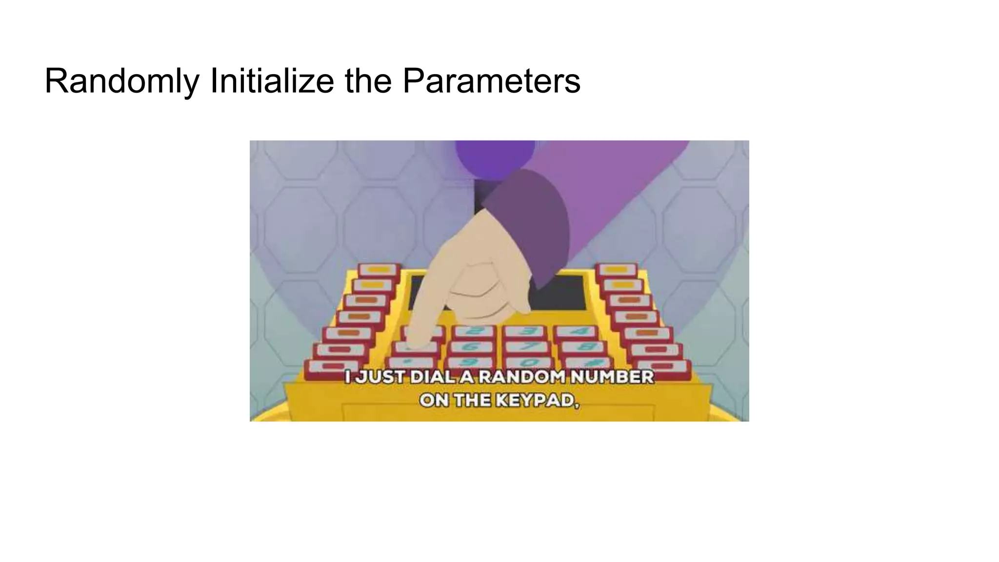 Randomly Initialize the Parameters
 