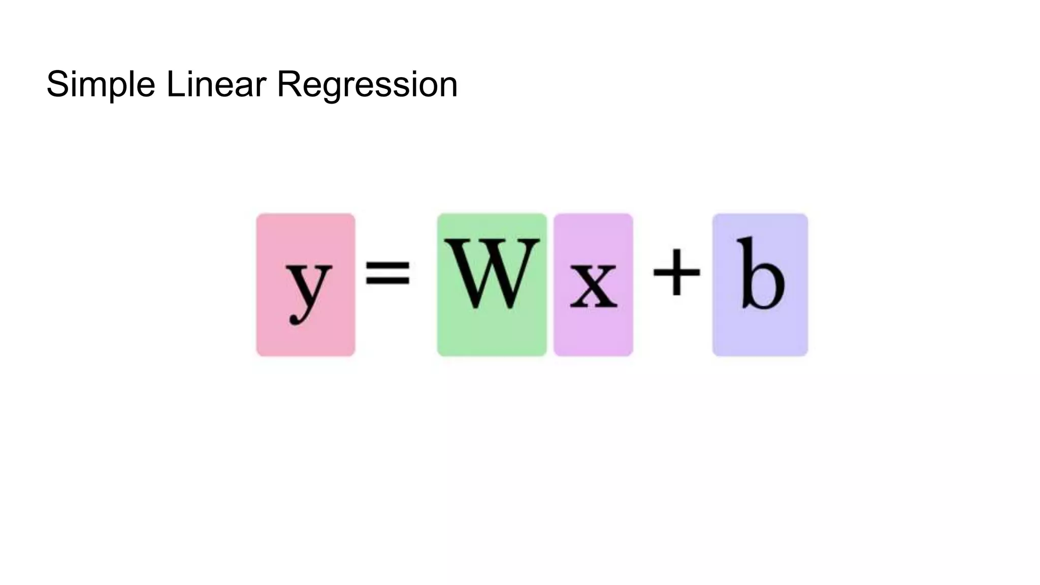 Simple Linear Regression
 
