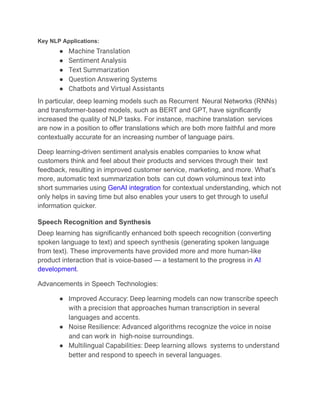 Deep Learning Explained-History, Key Components, Applications, Benefits ...