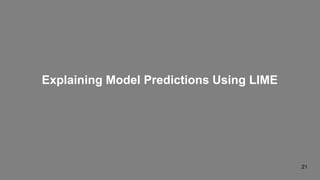 Explaining Model Predictions Using LIME
 