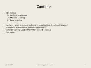 Deep learning for dummies dec 23 2017 | PPTX