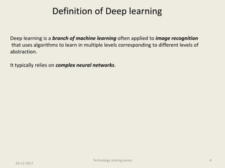 Deep learning for dummies dec 23 2017 | PPTX