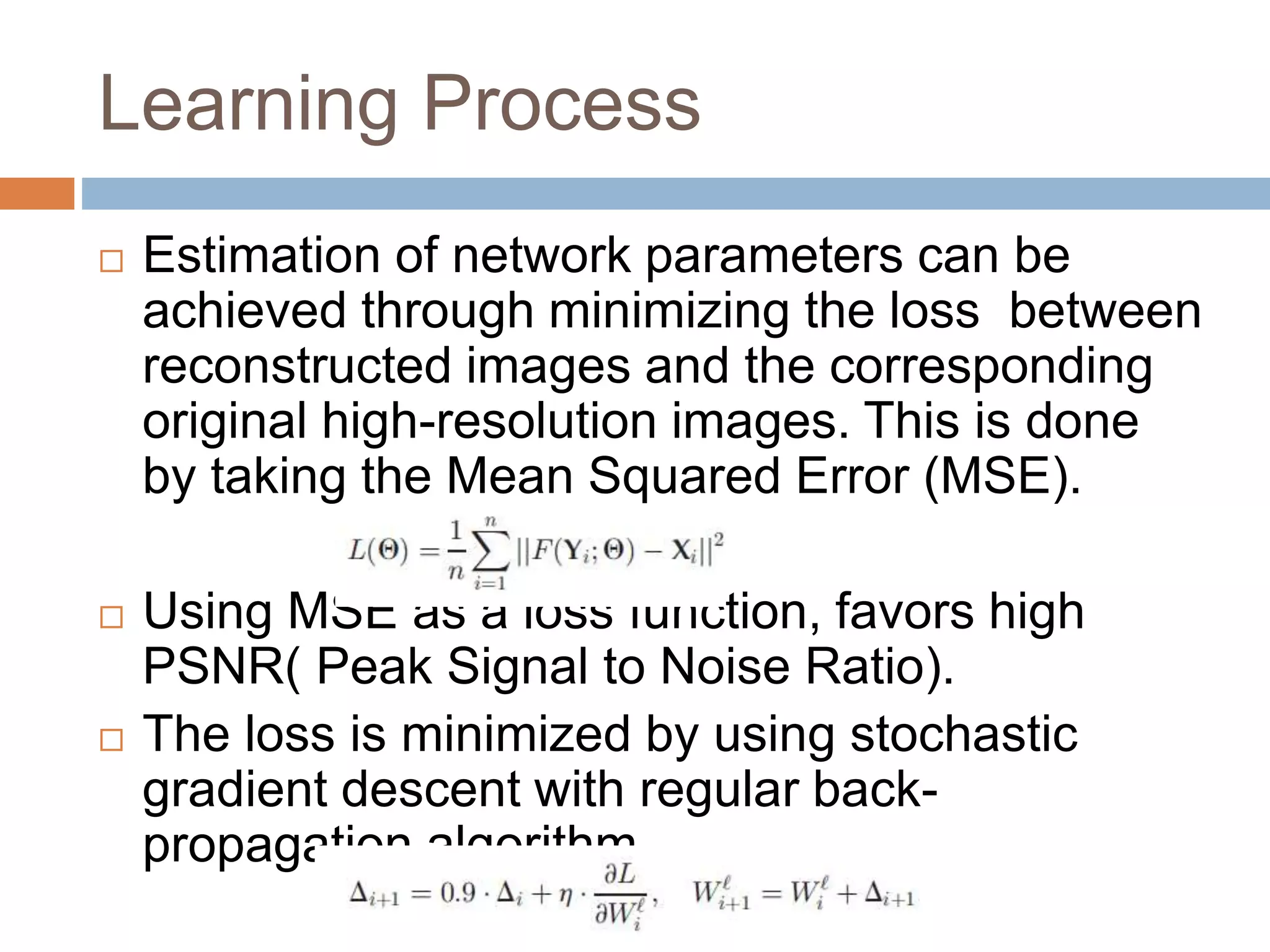 Deep learning for image super resolution | PPT