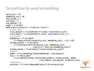 TensorFlow for word embedding
 