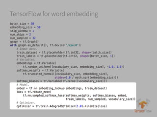 TensorFlow for word embedding
 