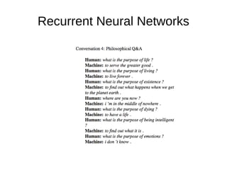 Recurrent Neural Networks
 