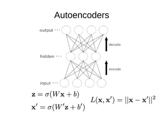 Autoencoders
 