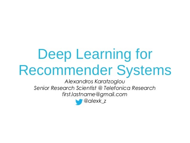 recommender systems using deep learning